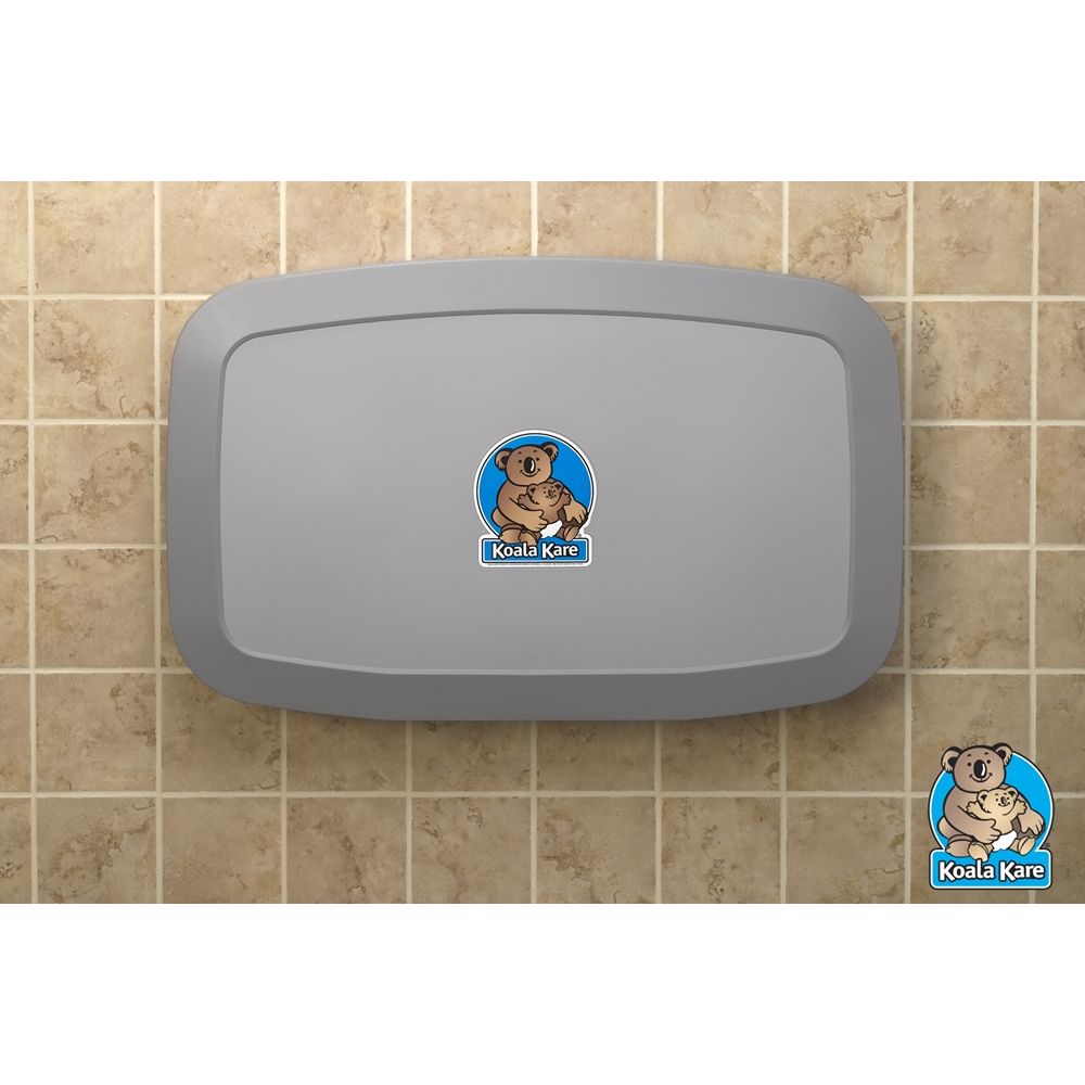 Koala Kare® Baby Changing Station, Horizontal Wall Mount, Gray